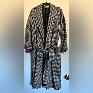 ZARA Houndstooth Trench Coat NWOT
